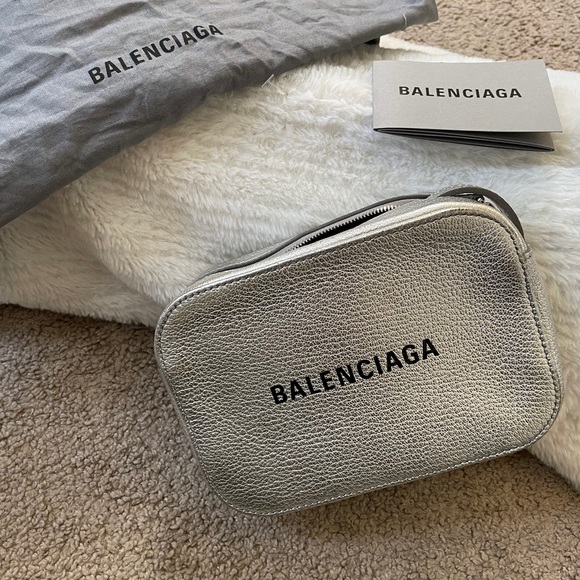 Balenciaga chèvre grained metall double argent/l noir - Picture 2 of 11